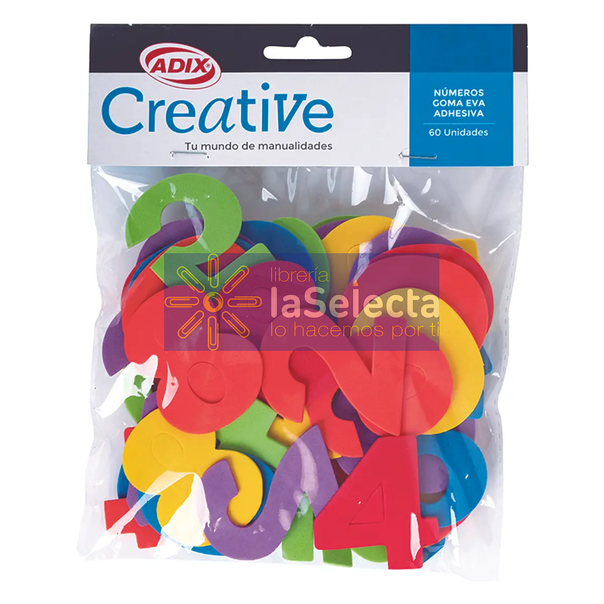 SET NUMEROS DE GOMA EVA 60 UN ADIX CREATIVE